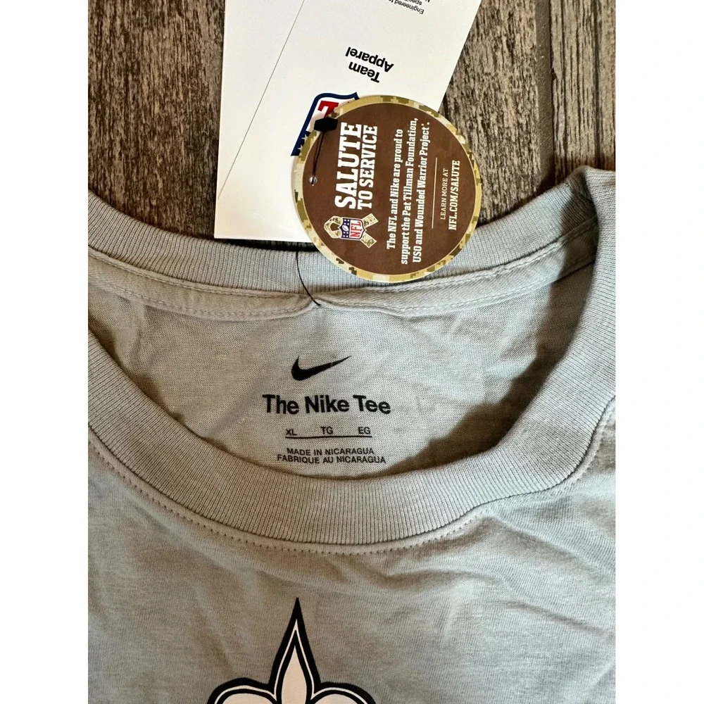 Nike New Orleans Saints NFL Salute to Service Long Sleeve‎ T-Shirt Men's XL